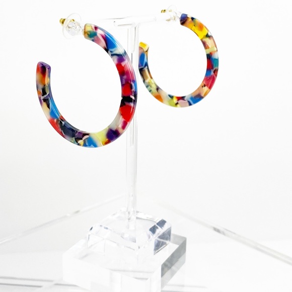 Confetti Party Time Hoop Earrings - Picture 4 of 5